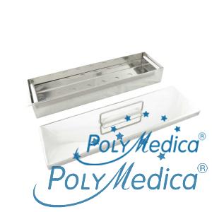 Контейнер для жидкостной стерилизации медицинских инструментов с крышкой 360х100х50 мм